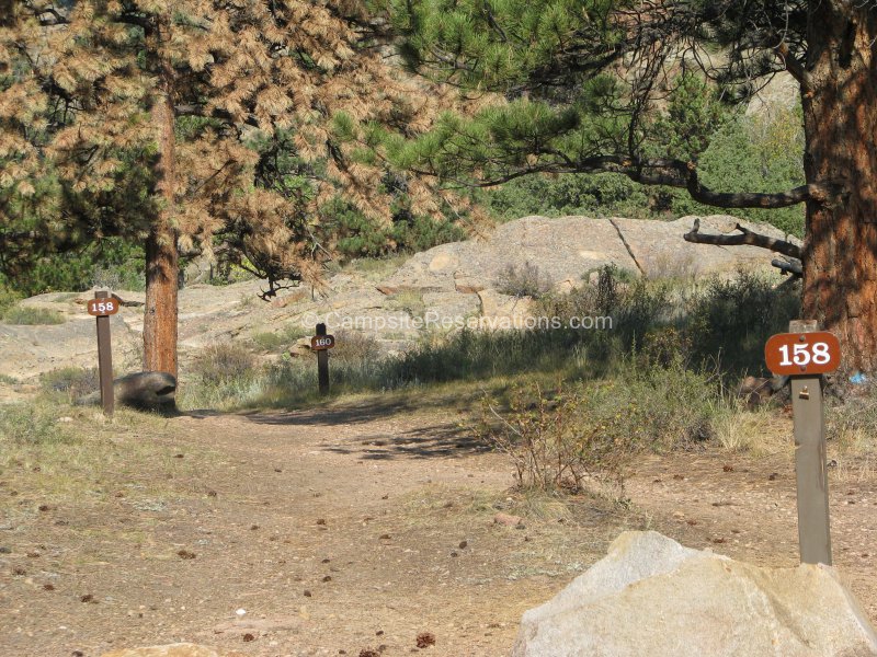 Campsite 158 in Moraine Park Campground at Rocky Mountain National Park